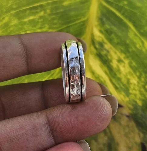 Spinner ring hammered - spinner, band